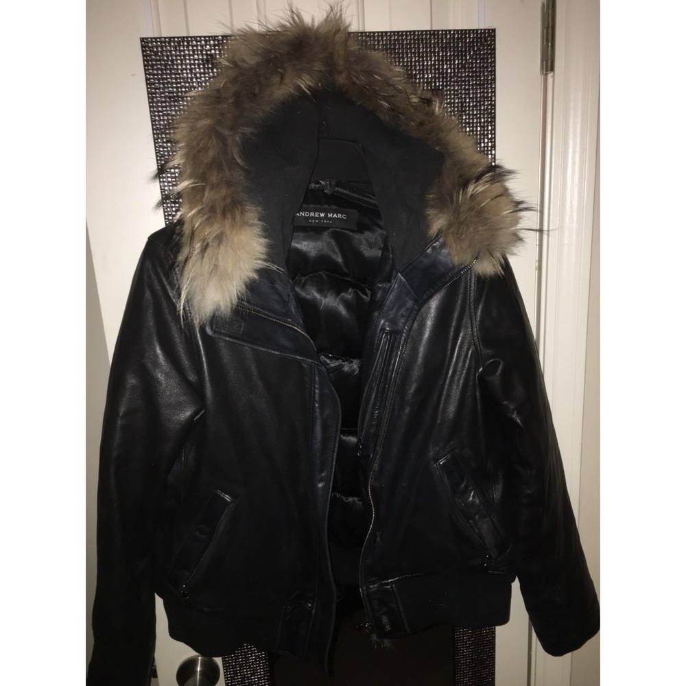 Andrew Marc Women’s Duck Down Leather Jacket